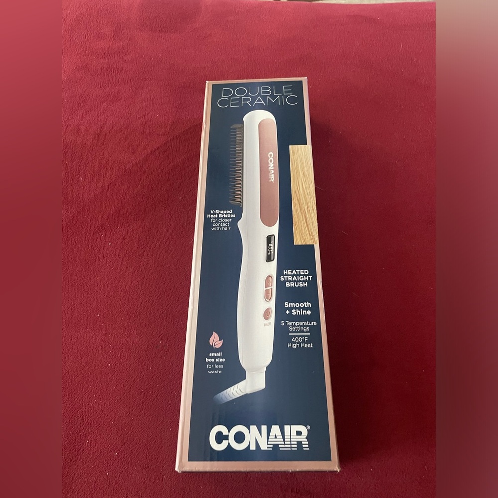 Conair Double Ceramic Hair straight brush - Picture 1 of 4